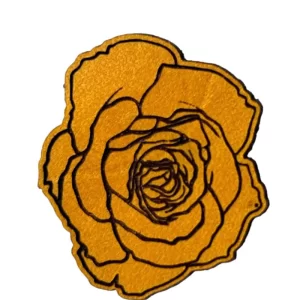 NIMC Rose Leather Pin - Magnet Back